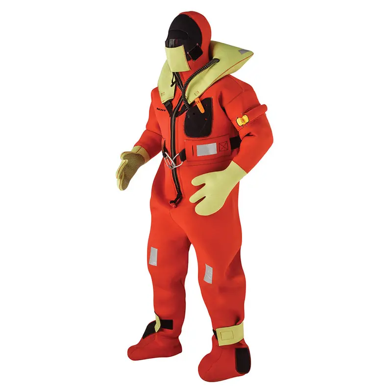 Kent Commercial 154100-200-004-13 Uscg/Solas Immersion Suit – Universal Fit, High-Visibility Orange 1