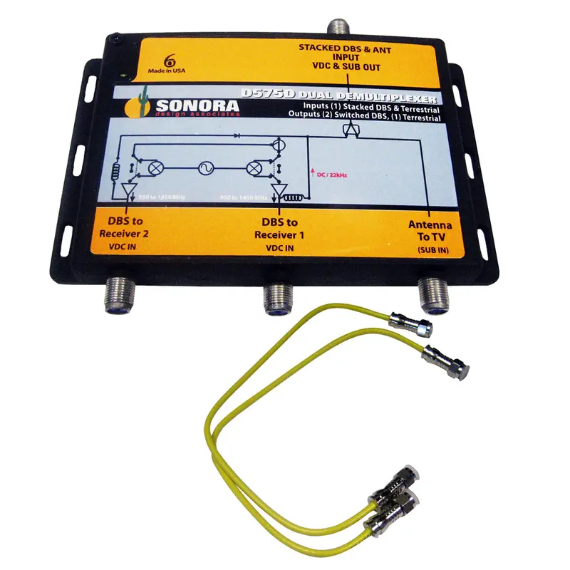 Kvh 19-0410 Dual Output Signal Destacker For Satellite Tv Distribution 1
