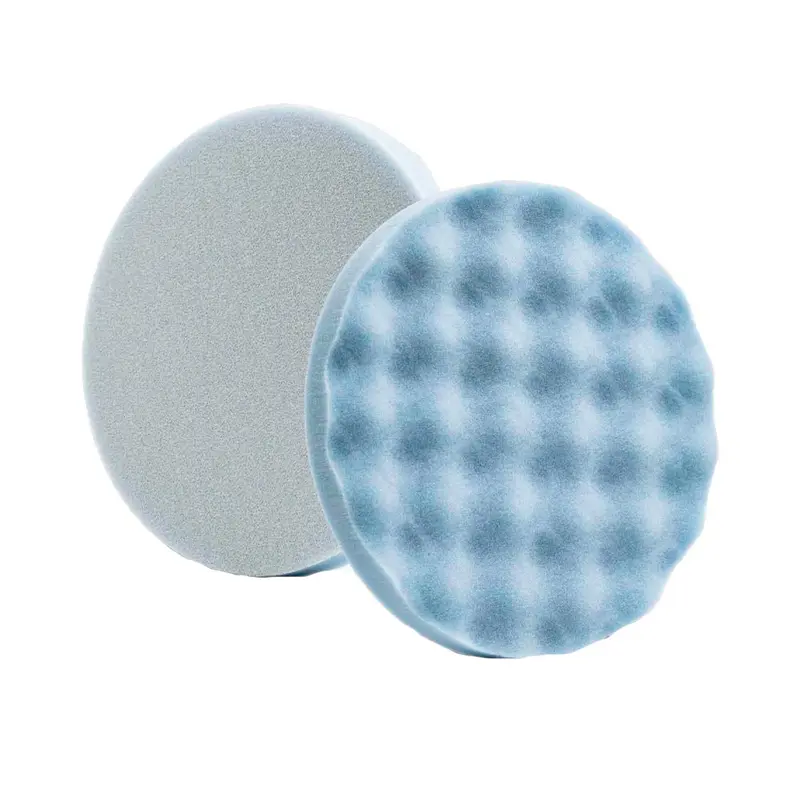 Lake Country Blue Waffle Pro Finessing Foam Pads – 8" × 1.5", Twin Pack [Wp-92800-Lc] 1