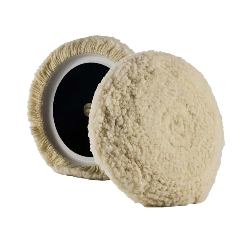 Lake Country Curved-Edge Steamed Twisted Wool Pad – 7.5" × 1.5", 100% Wool [10-040-Lc] 1