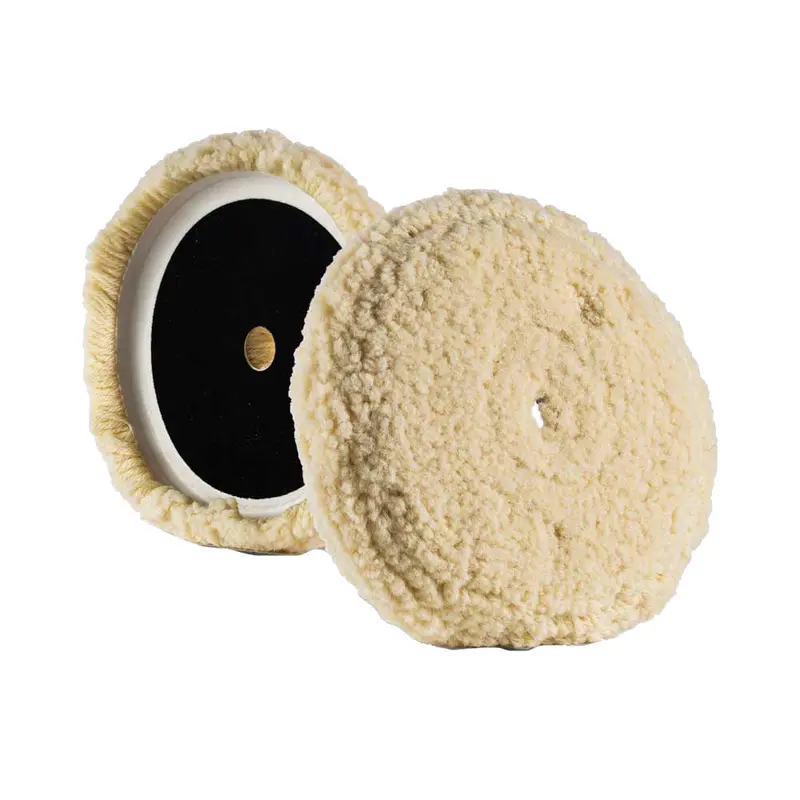 Lake Country Curved-Edge Steamed Twisted Wool Pad – 7.5" × 1", Slim Profile For Tight Areas [10-010-Lc] 1