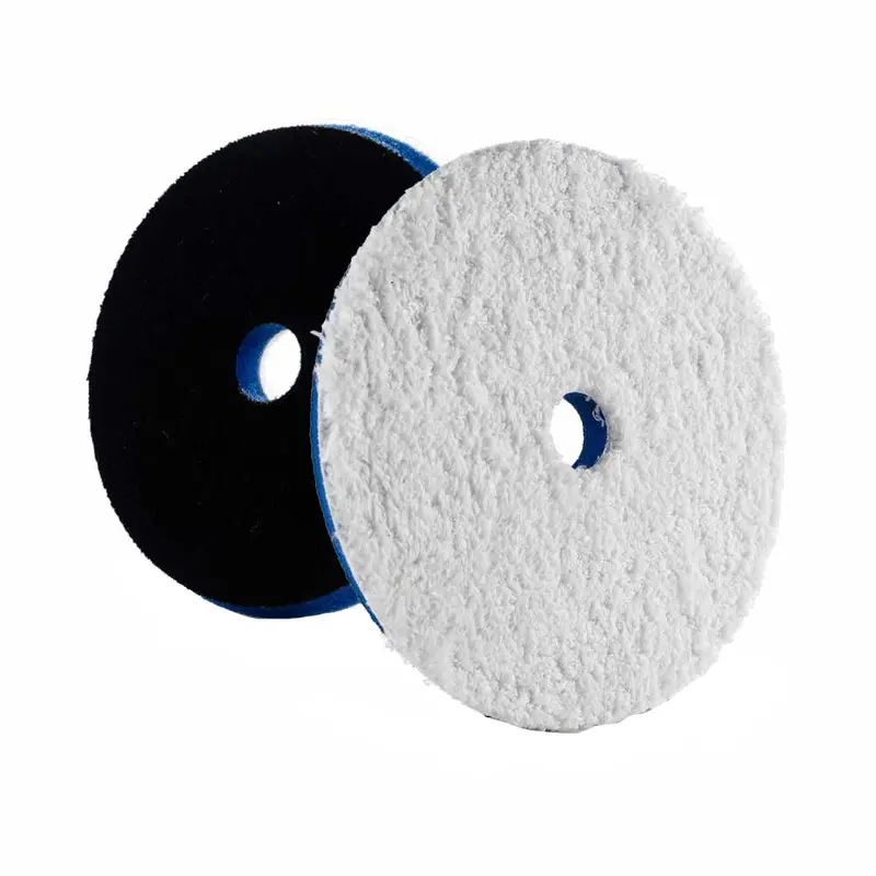Lake Country Hdo Heavy Cutting Microfiber Pad – 6.5", Dual-Layer (Blue Foam + White Microfiber) 1