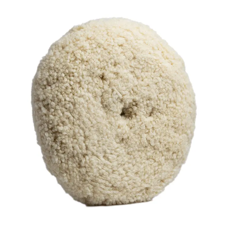 Lake Country White 100% Wool Polishing Pad – 8" × 1.5", Quick Disconnect [35-222-Qd-Lc] 1