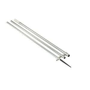 Lee’S 18.5-Foot Step-Tube Outrigger Pole – Bright Silver, Black Spike, 1.5" Od (Mx8718Cr) 1