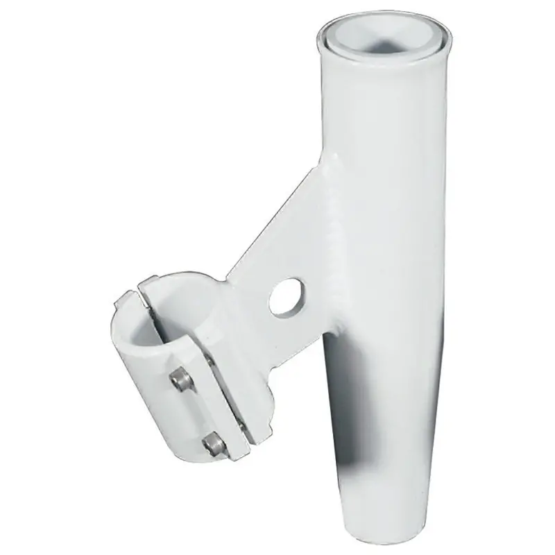 Lee’S Vertical Clamp-On Rod Holder – White Aluminum, Fits 1.9" Od Pipe 1