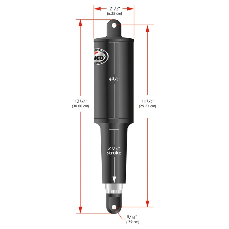 Lenco 101 Standard 24V Actuator — 2.25-Inch Stroke 1