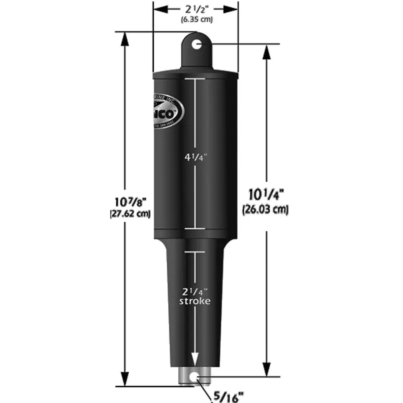 Lenco 12V 5-Lobe Linear Actuator – 1-1/4" Stroke, 5/16"–3/8" Mounting [15122-001] 1