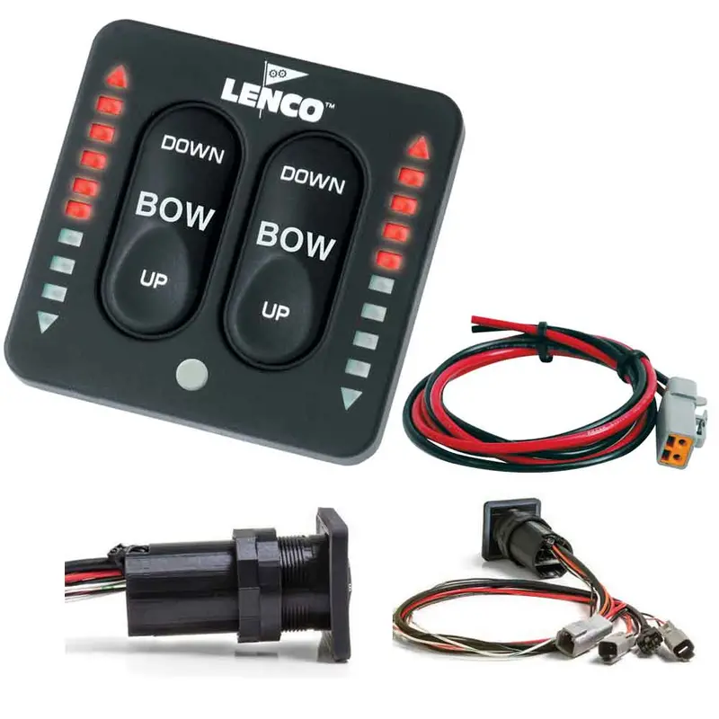 Lenco Led Indicator + Tactile Switch Kit – Pigtail Wiring For Single-Actuator Trim Systems [15170-001] 1