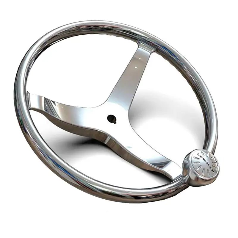 Lewmar 13.5-Inch 3-Spoke Marine Steering Wheel With Power-Grip Knob [89700820] 1