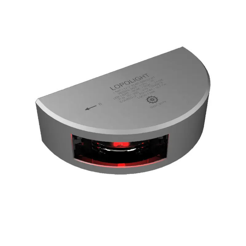Lopolight 101-002 Port Side Navigation Light – 1-Nm Visibility, Vertical Red Mount With Silver Housing 1