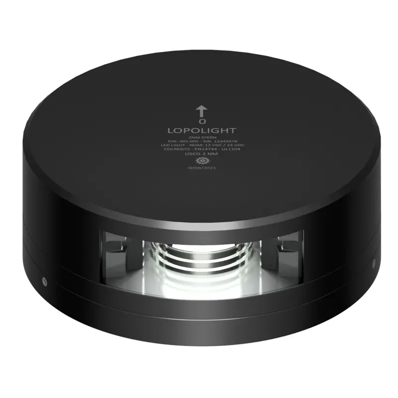 Lopolight Stern Light — 2 Nm Visibility, Black Housing With Fb Base 1