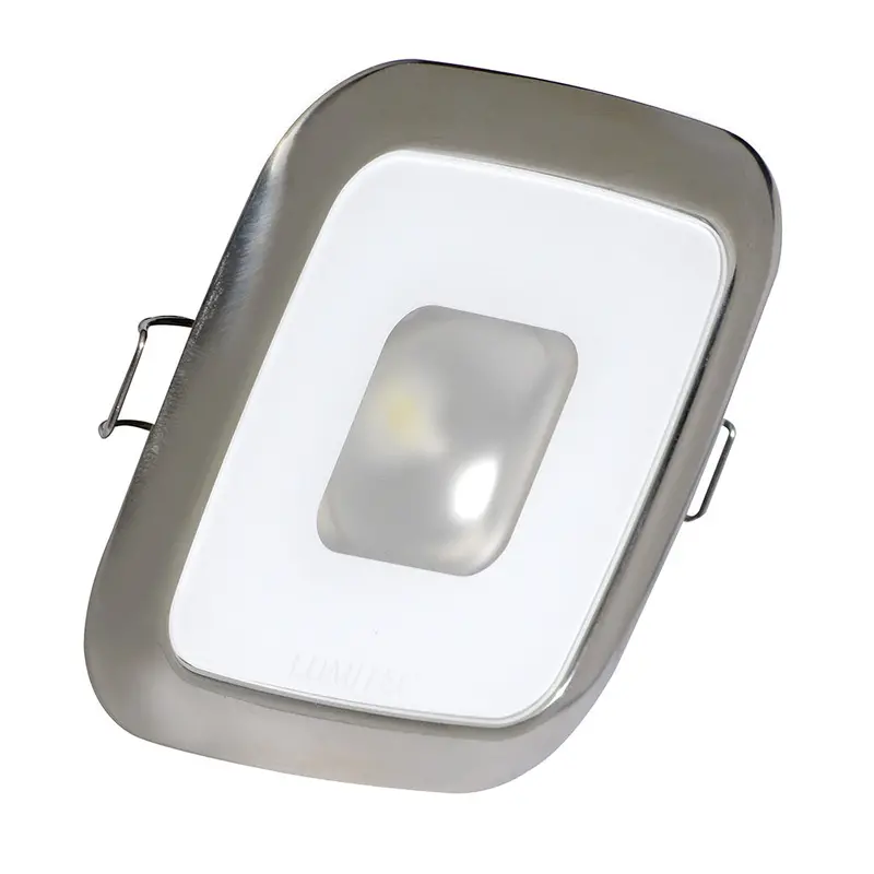 Lumitec 116118 Square Mirage Down Light – White Dimming + Red/Blue Static, Polished Bezel 1