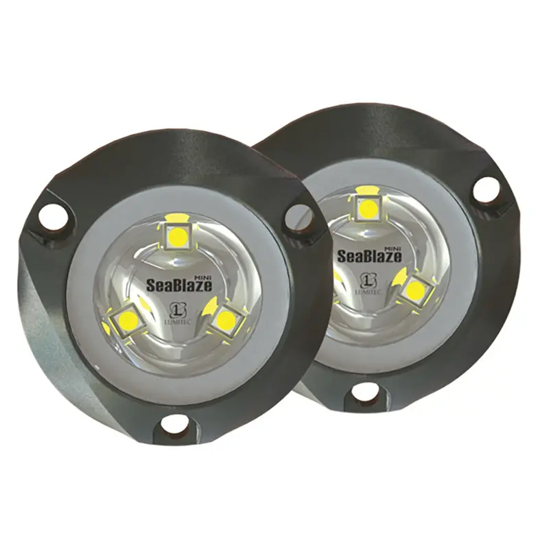 Lumitec Seablaze Mini Underwater Light Pair – Brushed Finish, Non-Dimming White (101245) 1