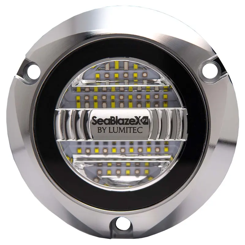 Lumitec Seablazex2 Dual-Color Underwater Light – White + Blue, Polished Housing [101592] 1
