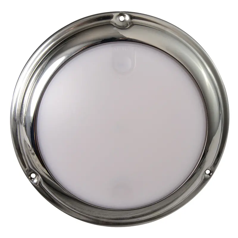 Lumitec Touchdome Dual-Color Dome Light – White/Blue Dimmable, Polished Ss 101097 1