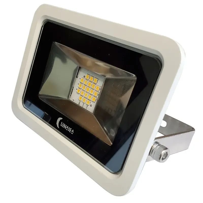 Lunasea 10W Slimline Led Floodlight – 1200 Lumens, 120Vac Only, Cool White, White Housing (Llb-366N-31-10) 1