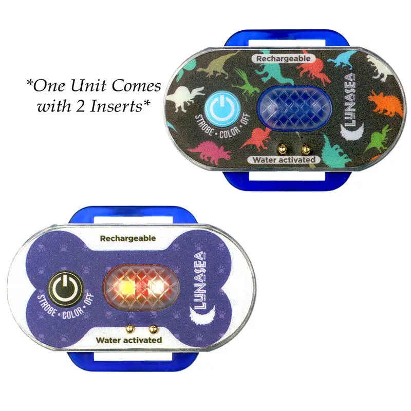 Lunasea Child & Pet Safety Strobe Light – Water-Activated Blue Alert Beacon With Blue Housing 1
