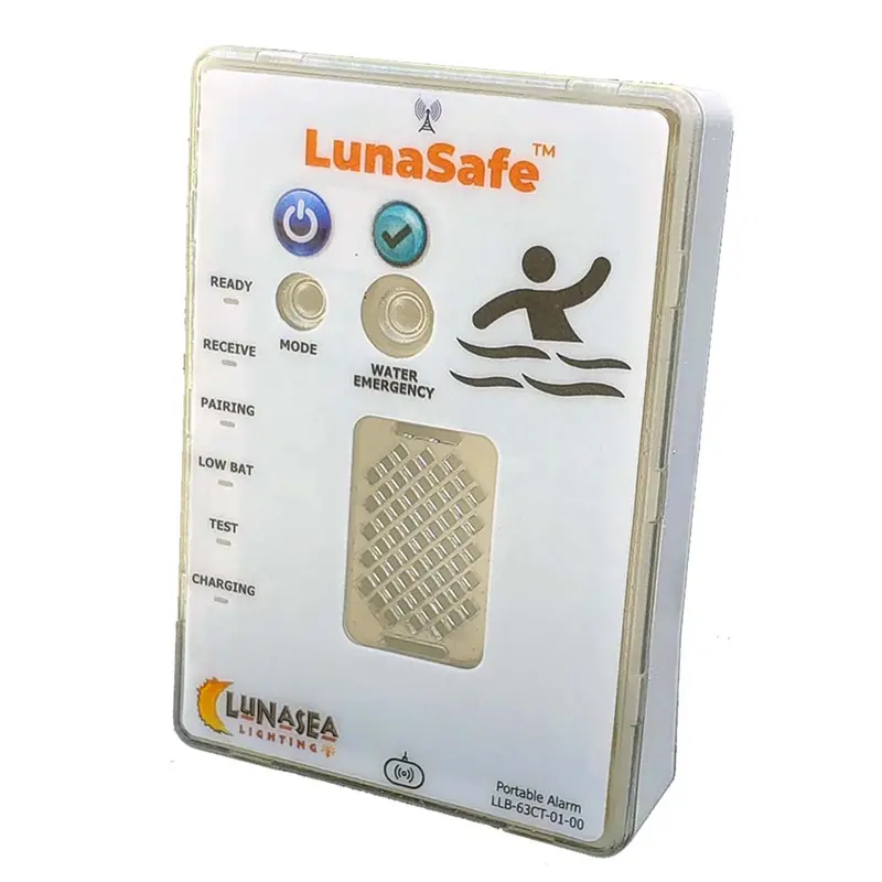 Lunasea Qi-Rechargeable Audible & Strobe Alarm Controller With Built-In Receiver 1
