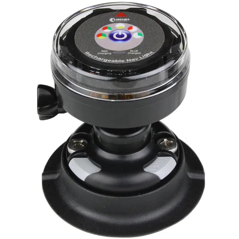 Lunasea Rechargeable Tri-Color Navigation Light With Railblaza Quikport Mount 1
