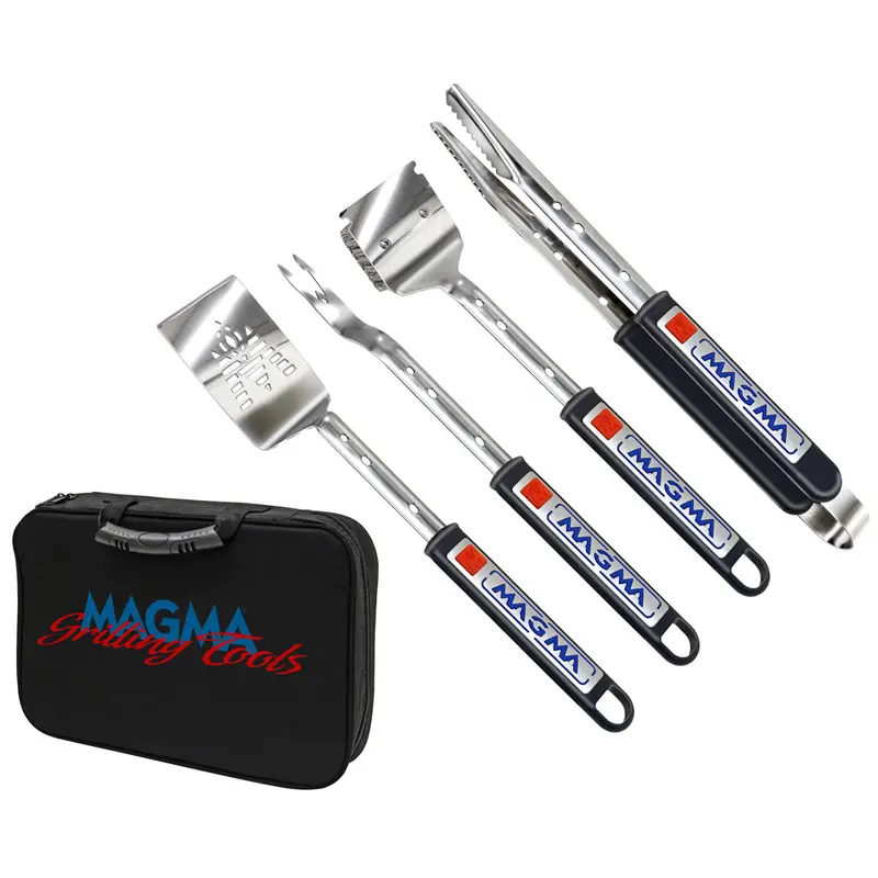 Magma Telescoping Stainless Steel Grill Tool Set – 5-Piece [A10-132T] 1