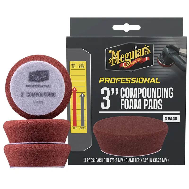 Meguiar'S 3-Inch Professional Compound Foam Pad Set (3-Pack) 1