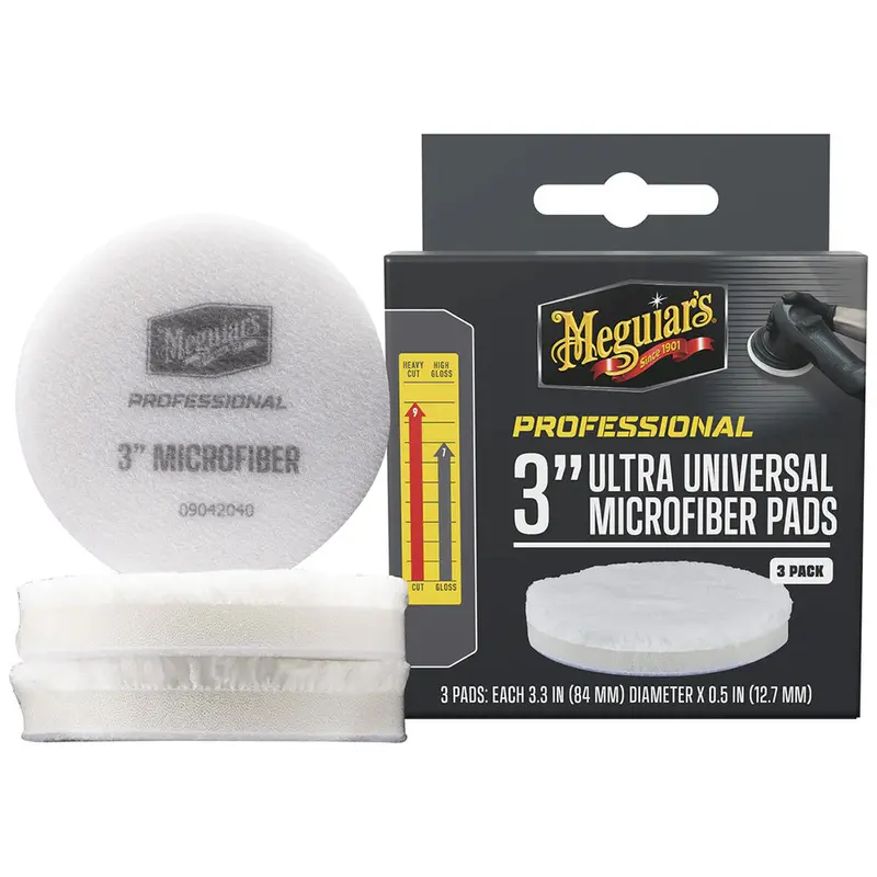 Meguiar’S Professional 3-Inch Ultra-Universal Microfiber Pads – 3-Pack (M3Mfp3) 1