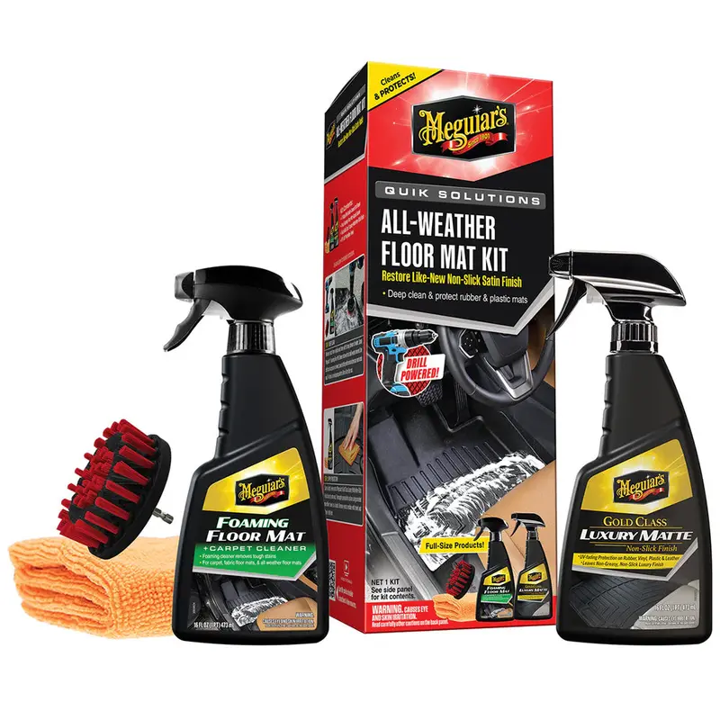 Meguiar'S Quik Solutions All-Weather Floor Mat Cleaning Kit 1