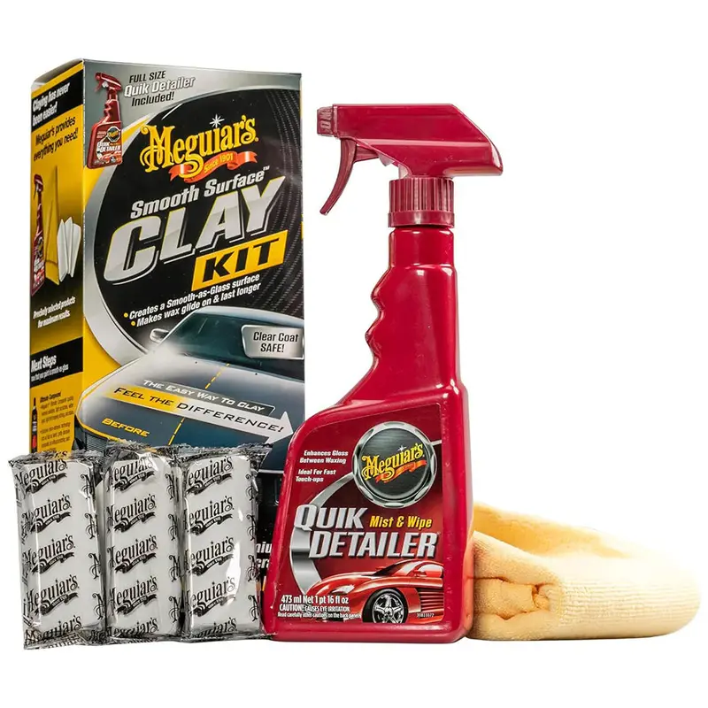 Meguiar’S Smooth Surface Clay Kit – Complete Decontamination System With Lubricant 1