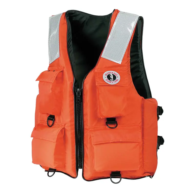 Mustang Mv3128T2-2-7Xl-216 Orange 4-Pocket Flotation Vest – Xxxl To 7Xl 1