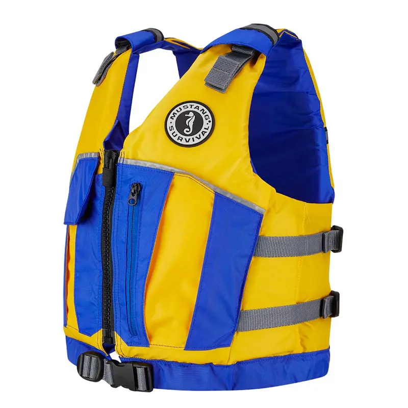 Mustang Youth Reflex Foam Vest – Yellow/Royal Blue – Mv7030-220-0-216 1