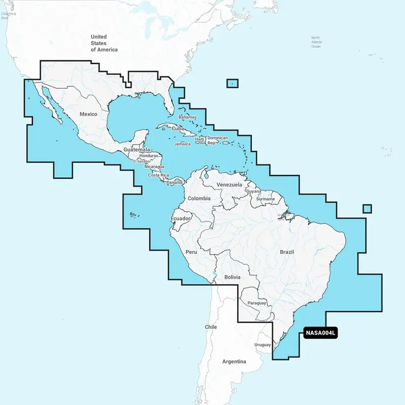 Navionics+ Chart Card For Mexico, Caribbean & Brazil – Nasa004L – Microsd – Model 010-C1364-30 1