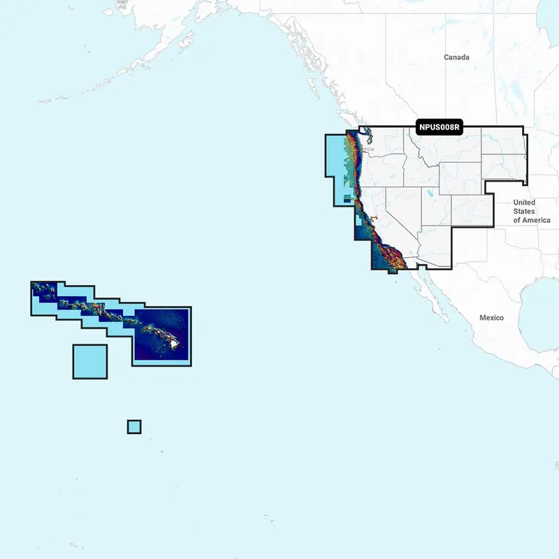 Navionics Platinum+ Npus008R Chart: U.S. West Coast Marine Navigation Data 1