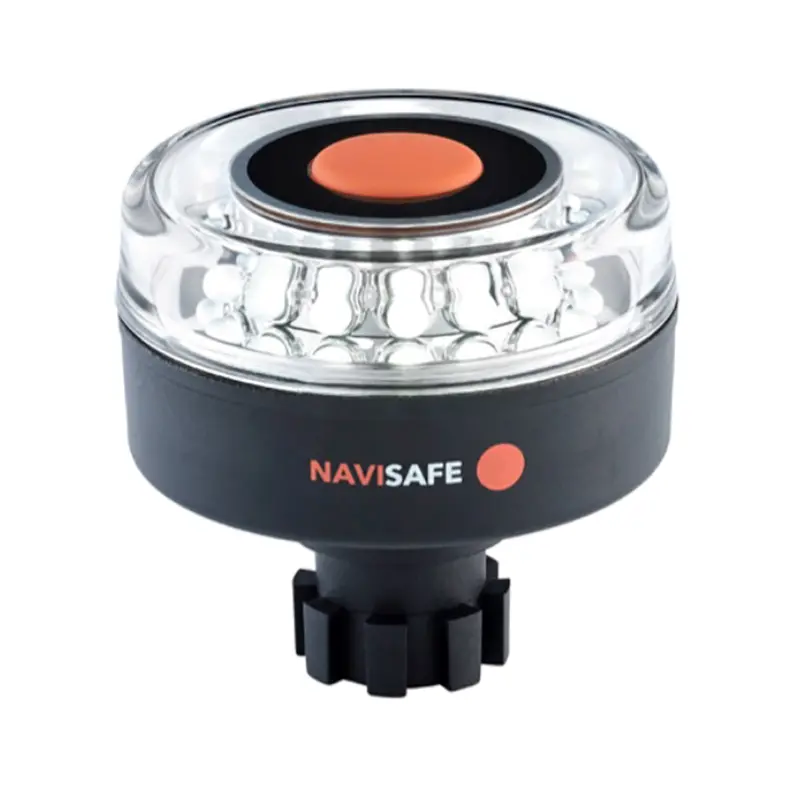 Navisafe 042-1 All-White Navilight – 5-Mode, 360° Visibility, 2 Nautical Mile Range With Navibolt Base 1
