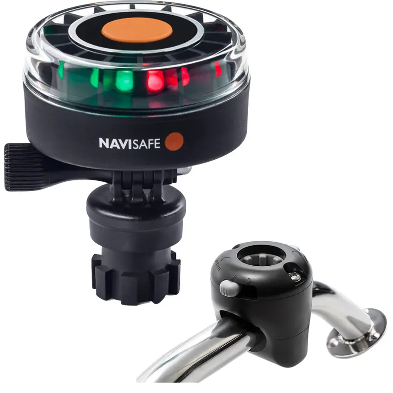 Navisafe Navilight 2Nm Tricolor Navigation Light With Rail-Mount Navimount Base – Black 1