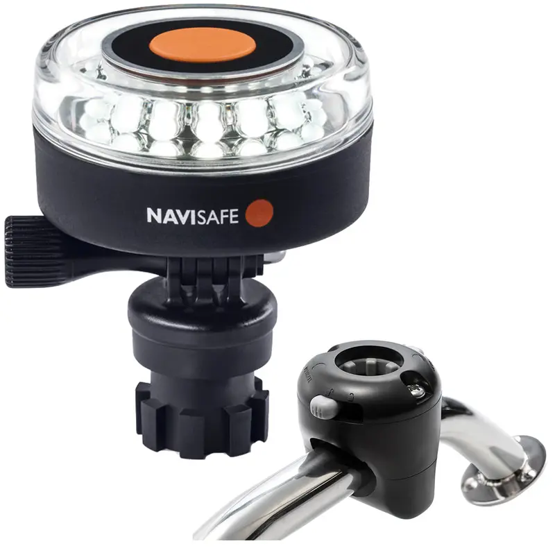 Navisafe Navilight 360° Marine Navigation Light – 2-Nm White Output With Rail-Mount Navimount Base [040Kit] 1