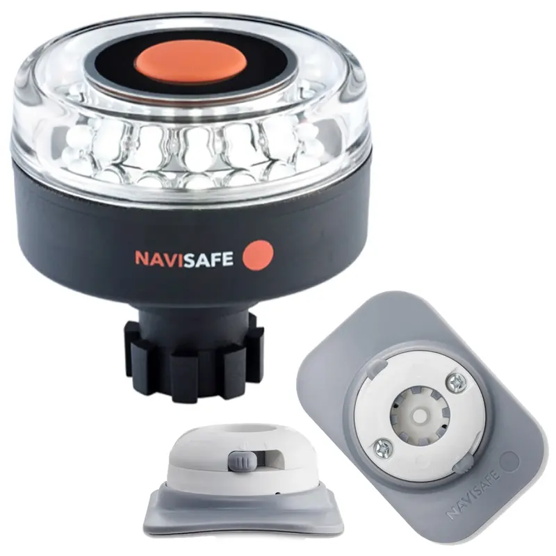 Navisafe Navilight 360° White Led Navigation Light – 2 Nautical Mile Range With Navibolt Rib Mounting Base [042Kit4] 1