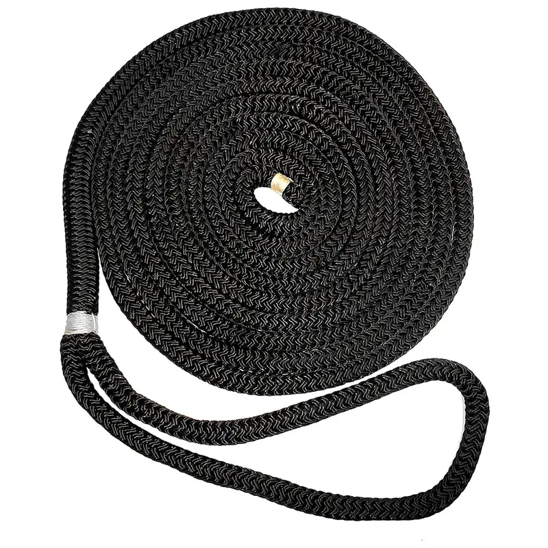 New England Ropes 5/8-Inch Double-Braid Dock Line – Black, 50-Foot Length [C5054-20-00050] 1
