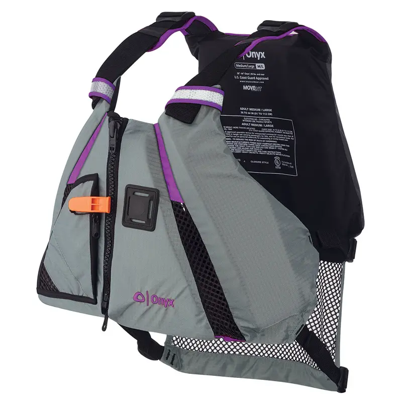 Onyx Movevent Dynamic Paddle Sports Life Vest – Purple/Grey, Medium/Large [122200-600-040-18] 1