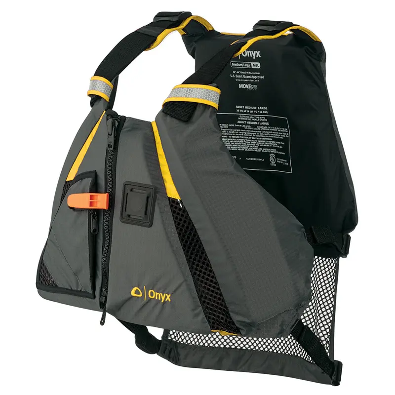 Onyx Movevent Dynamic Pfd For Paddle Sports – Yellow/Grey, Xl/2Xl [122200-300-060-18] 1