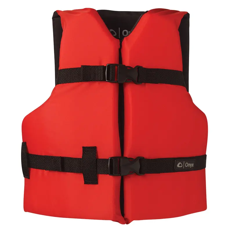 Onyx Youth Nylon Life Vest (50–90 Lbs) – Red [103000-100-002-12] 1