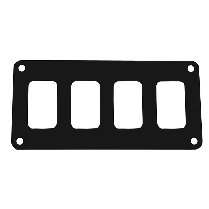 Pacer 4-Switch Flush-Mount Control Panel – Single Row, Black Aluminum [Psc-41-Bk] 1