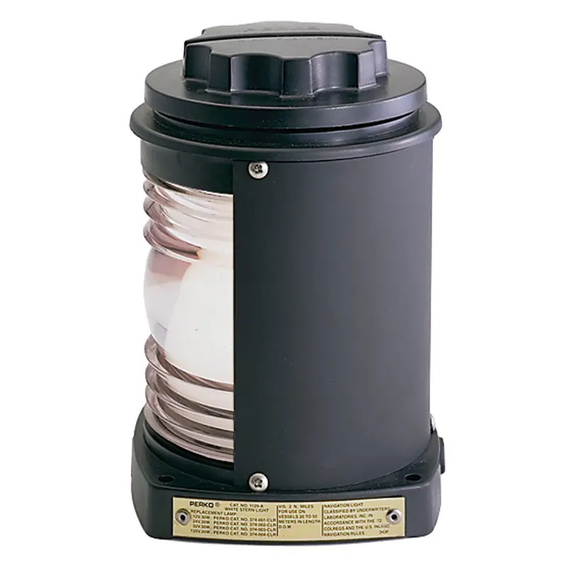 Perko 1129A00Blk Stern Light – Black Housing With Gray-Tinted White Lens 1