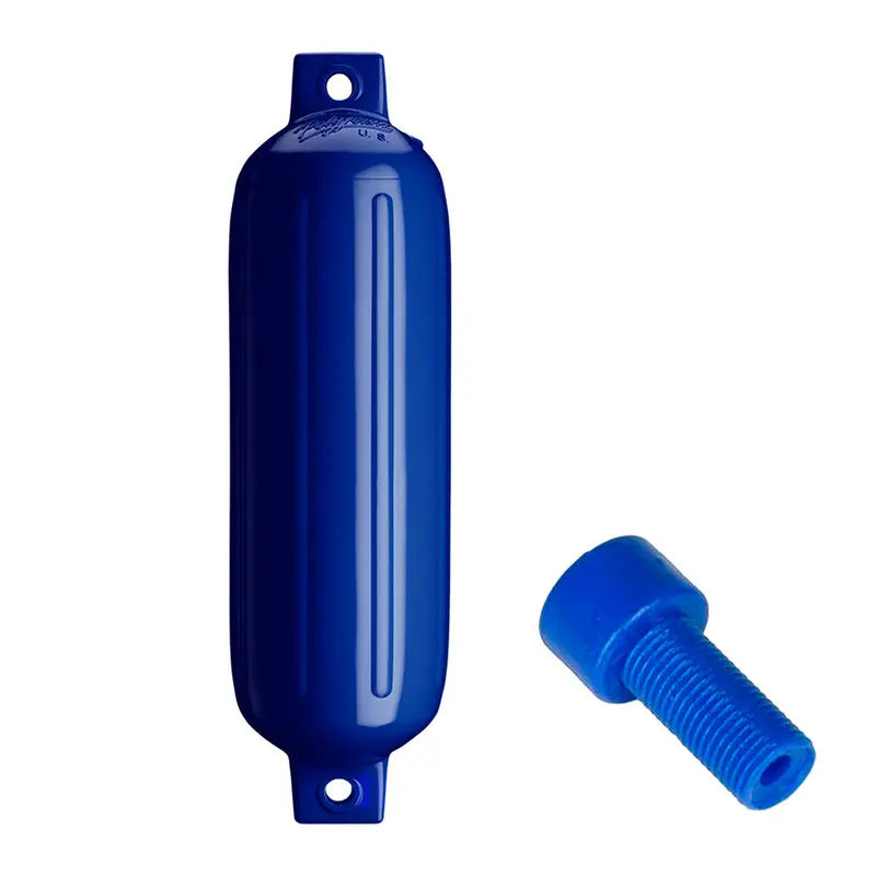 Polyform G-4 Cobalt Blue Twin-Eye Fender (6.5" × 22") With Integrated Air Adapter 1