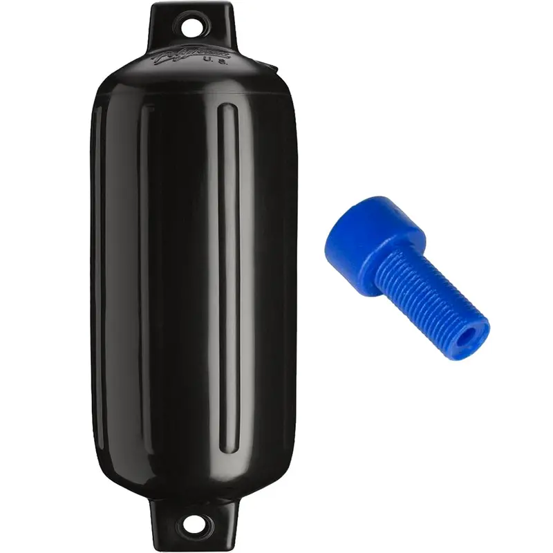 Polyform G-5 Twin-Eye Fender – 8.8" X 26.8", Black With Air Adapter 1
