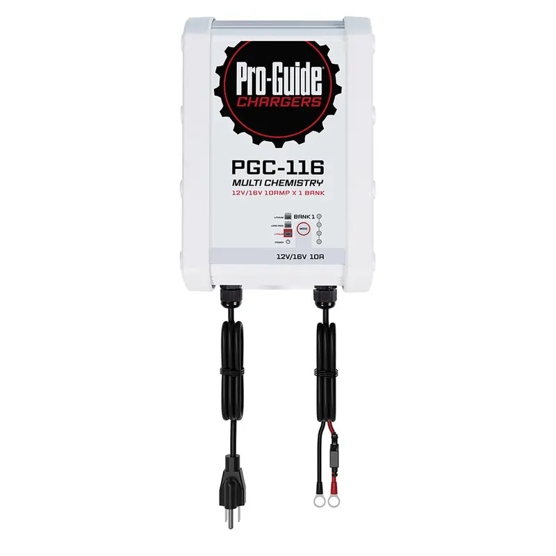 Pro-Guide Single-Bank Dual-Voltage (12V/16V) Onboard Marine Battery Charger – 10-Amp Smart Charger [Pgc-116] 1
