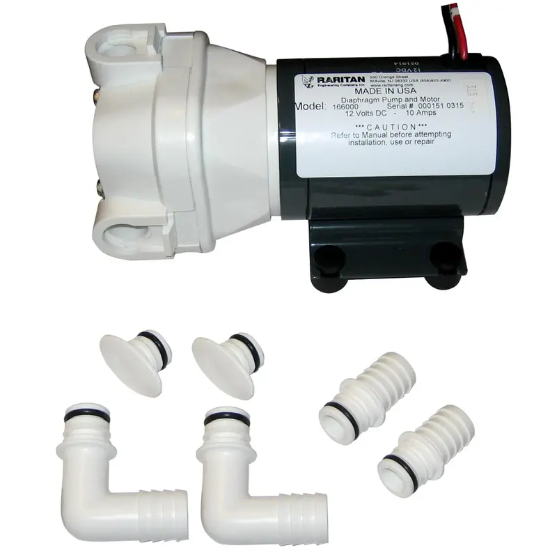 Raritan 12V Diaphragm Intake Pump – Low-Profile Dc Utility Pump [166000] 1