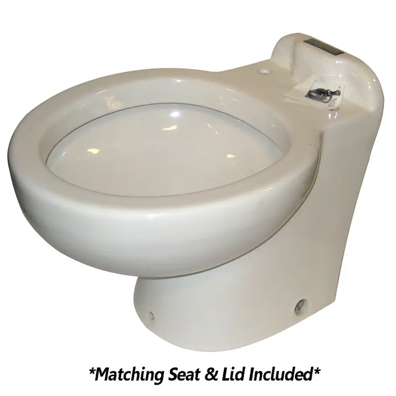 Raritan Marine Elegance Toilet System – White Household-Style Unit With Remote Intake Pump & 12V Controller 1