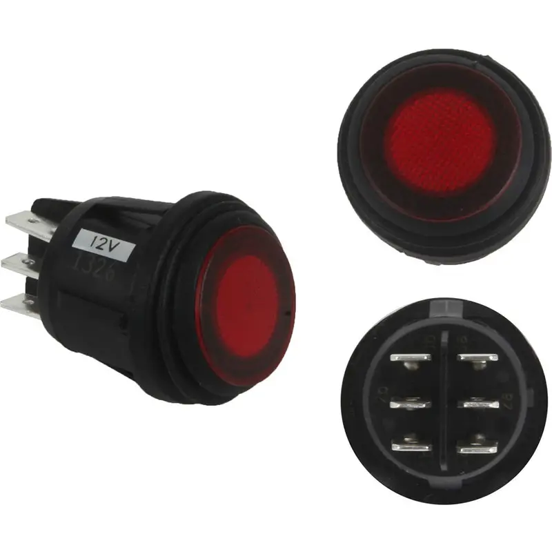 Rigid Industries 3-Position Red Rocker Switch (Model 40181) 1