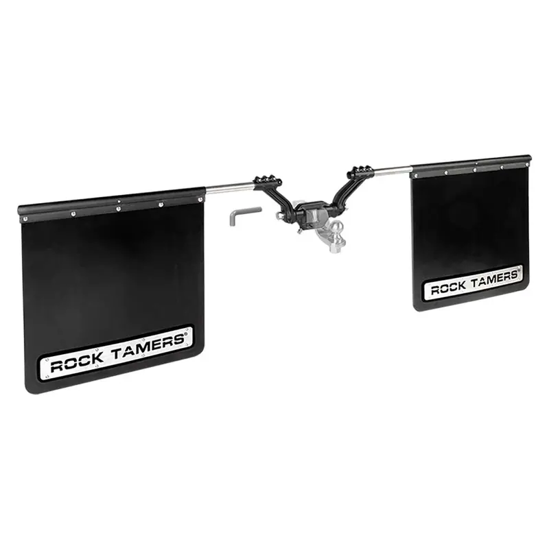 Rock Tamers 2-Inch Hub Mudflap System – Matte Black & Stainless Steel – 00108 1