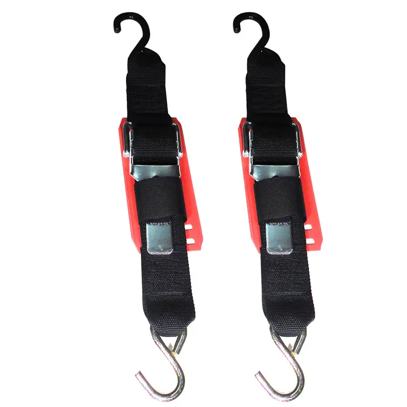 Rod Saver Padded Paddle Buckle Trailer Tie-Down – 2" × 6" With Vinyl Cushion (Pair) 1
